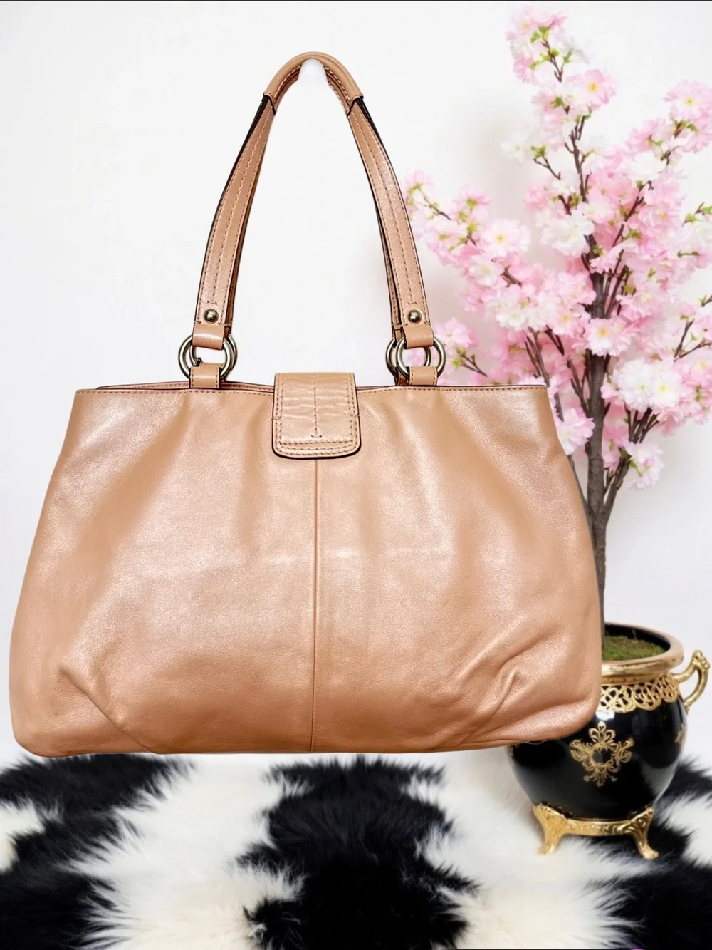 COACH SOHO LEATHER EAST WEST SATCHEL
